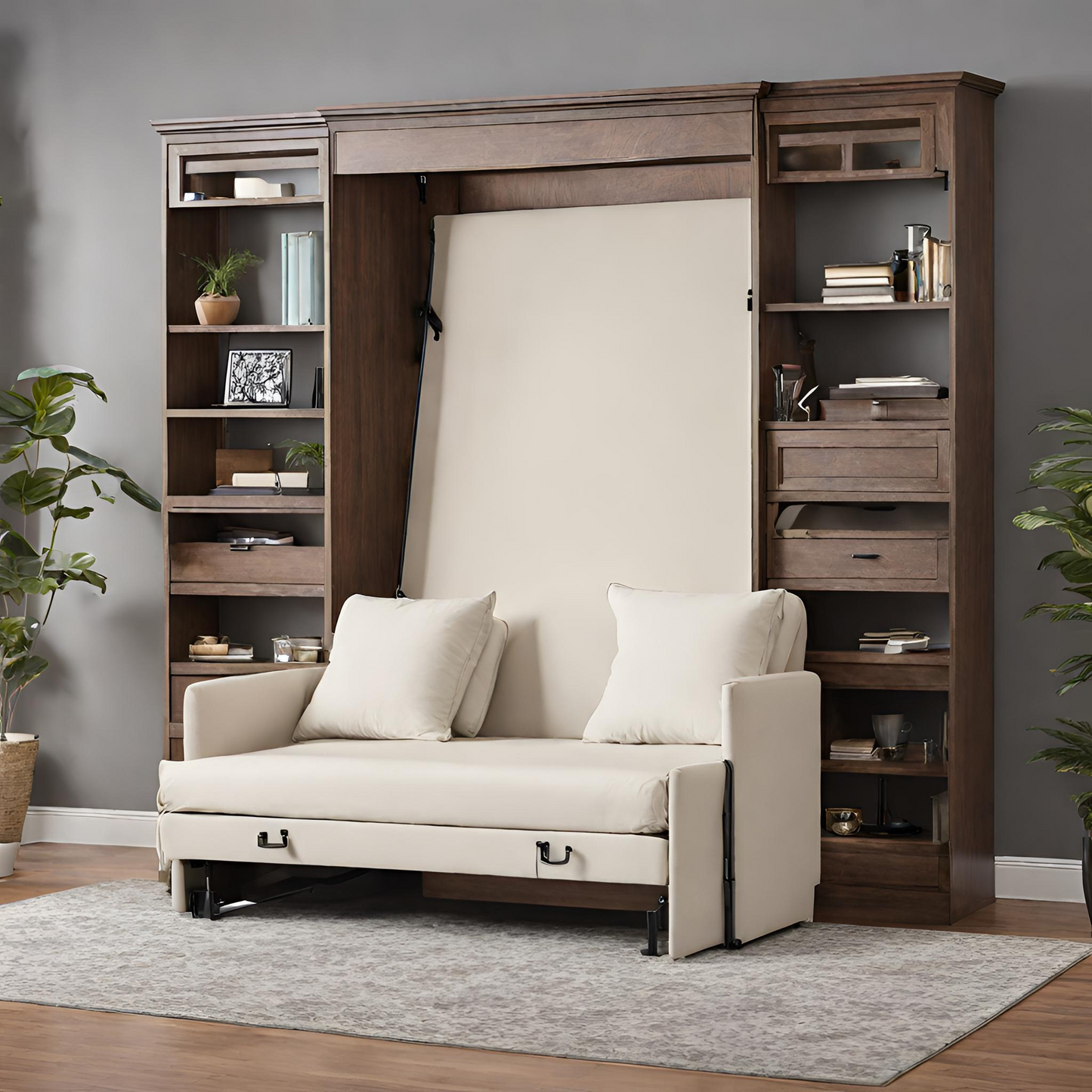 Demo Murphy Bed with Couch